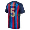 Maillot de Supporter FC Barcelone Sergio 5 Domicile 2022-23 Pour Homme